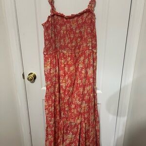 Floral Red Maxi Dress